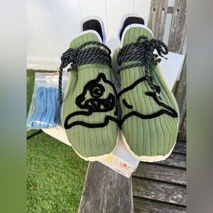 Adidas NMD Human Race BBC Ice Cream Pharrell Running Dog Green GZ1664 Men's 11.5